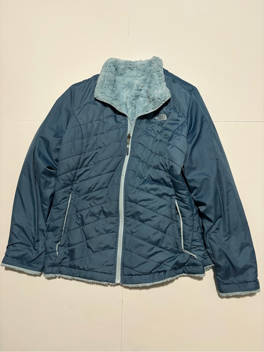 The North Face Women’s XL Blue Insulated Fleece Lined Full Zip Jacket - Picture 1 of 7